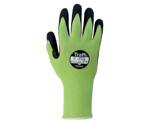 Size 10 TG6240-10 GREEN Traffi Glove LXT MircoDex Nitrile Foam Palm Touchscreen Glove – Cut Level E